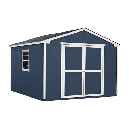 Handy Home Products Charleston Value Gable 10x12 Do-It-Yourself Wooden Storage Shed with Floor, 2x3 framing- Does not Include Paint or Roofing Shingles