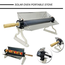 Dntum Portable Solar Power Cooker BBQ Grill Solar Oven Cooker Stove, 304 Stainless Steel Outdoor Oven Camping Stove for Hiking Kitchen Tools