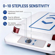 Desktop Needle Detector with High Sensitivity,Finds Ferrous Metals ≥1.2mm.10-Level Sensitivity, ABS Housing, Audible Visual Alarm, for Textile Workshop Inspection