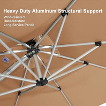 PURPLE LEAF Cantilever Patio Umbrella 10' X 13' Extra Large, Beige