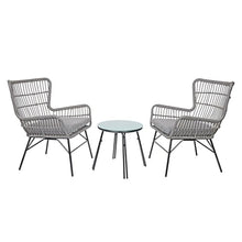 Alpine Corporation Outdoor Resin Wicker Conversation Set with Cushions