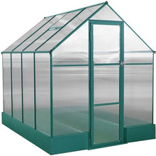 Hanover 8-Ft. x 6-Ft. Polycarbonate Walk-In Greenhouse Green