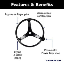 Lewmar Power Grip Boat Steering Wheel 13.5" Black