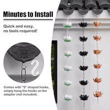 OGMOYT Decorative Rain Chain for Gutter Drainage, Adjustable Length for Easy Installation and Water Flow Control