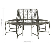 RJPLMFV Steel Tree Bench 27.6" Inner Diameter