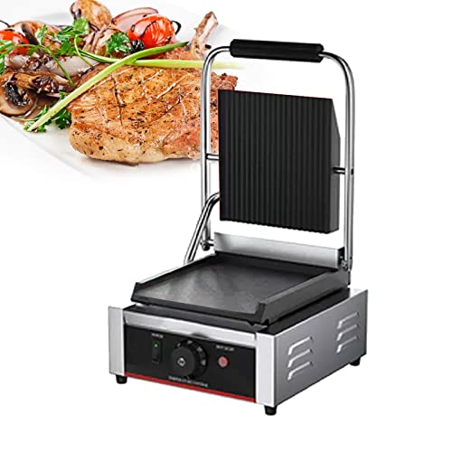Electric Countertop Griddle Grill Stainless Steel Flat Griddle Hotplate Bbq Kitchen Grill Adjustable Temp Control Restaurant Grill for Camping Outdoor Tailgating Kitchen Home Barbecue,811c