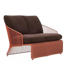 KPHYMOD Patio Loveseat, All-Weather Rattan 2 Seater Sofa, Outdoor Patio Furniture Set for Balcony Backyard Deck Poolside