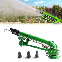 IMOSEI Heavy-Duty Metal Pulse Sprinkler, Lawn Sprinkler Gun, with 18mm/20mm/22mm Replacement Nozzle, Range Diameter 40-100 Meters, Working Pressure Adjustable 4-8bar, for Outdoor Use