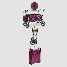 PUCNHZYNW Garden Carts Multifunction Folding Garden Trolley Cart Portable Heavy Duty Wagon with Canopy Multi-Function Shopping Cart for Outdoor Camping Beach Hand Pull cart with 4 Wheels