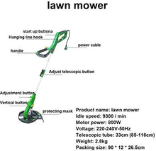 AMYYTL Rotary Mowers Cordless Home Strimmer Electric Lawn Mower Telescopic Lightweight Grass Trimmer Hedge Shears for Tree Branch
