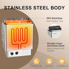 ToayNia Stainless Steel Electric Sauna Stove,Sauna Steam Room Heating Equipment,Dry Steam Bath Sauna Stove,Electric Heater Home Sauna,for Home 6.0KW/220V