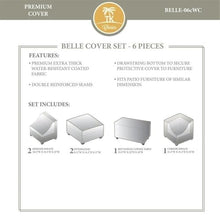 Afuera Living Contemporary 6 Piece All Weather Cover Set Beige