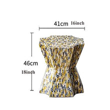 WAOCEO Side Table Small Coffee Table Sofa Side Table, Garden Stool Indoor Seating & End Table Portable Home Furniture, Accent Table Corner Table Plant Stand End Table