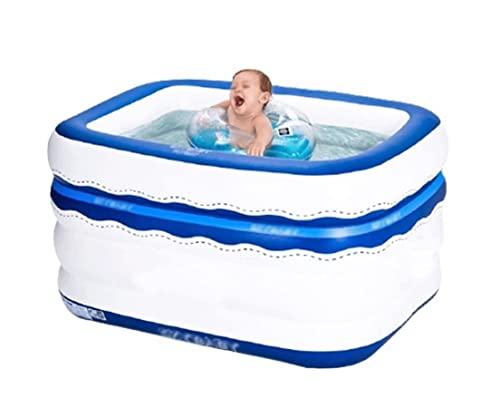 DSWMY Inflatable Pools, Inflatable Paddling Pool Portable Swimming Pool Above Ground Blow Up Pool for Indoor Outdoor Garden Summer Paddling Pool