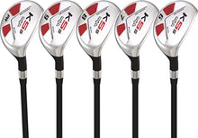 Majek Men's Golf All Hybrid Partial Set Senior Flex Right Handed Black