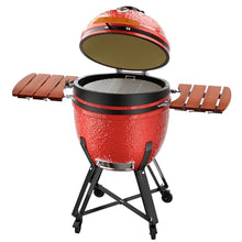 ROOMTEC 23.5-Inch Kamado Charcoal Grill Portable Camping Grill Blaze Red