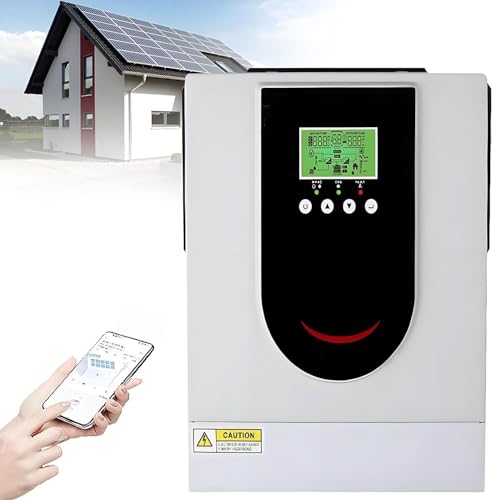 MLYYYDSS All-in-one Solar Hybrid Charger Inverter 1.0-10.2KW, DC 12V/24V/48V to AC 220V Pure Sine Wave Power Inverter, Built in 40-160A MPPT Solar Controller for Off-Grid System 8.2KW