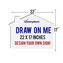 22” x 17” House Shaped Blank Yard Signs – Perfect for Printers, Realtors, Crafts and Do It Yourself, 4mm Corrugated Plastic Lawn Signs (100)