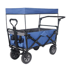 MNSSRN Foldable Metal Trolley Cart, Portable Shopping Cart, Large Flux Supermarket Picnic, Outdoor Fishing with A Roof, Stable Four-Wheel Trailer,G