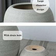Planting Pot Ceramic Flower Pot Plant Container Oversized Spherical Floor Planter Mall Decoration Courtyard Large Green Flower Pot Indoor Plant Pot (Color : L)