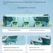 Wlikoci Foldable Swimming Pool, Non-Inflatable Pools, Large Swimming Pools Above Ground for Adults for Backyard, Garden (210 * 140 * 55cm)