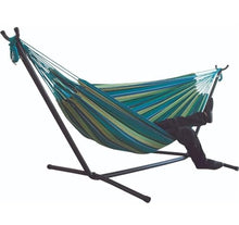 PXIWDAN Hammock Double Hammock with Space Saving Steel Stand Included 2 Person Heavy Duty Outside Garden Yard Outdoor Hamock Outside(B)