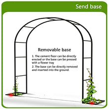 HXYONGN Metal Garden Arch,Rack Plants Flower Rose Climbing Support Stand, Wedding Arch for Roses, Climbers, Fruit, Archway, with Base(1.4 * 2.3m)