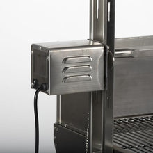 Ash & Ember 13W Stainless Steel BBQ Rotisserie Grill with Windscreen, 4 RPM Rotation Speed, Rated 85 LB for Medium Game, Portable Electric Outdoor Roaster