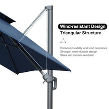 OROTLECT 10' X 13' Cantilever Patio Umbrella Outdoor Umbrella With 330lbs Base Large Rectangular WIndproof Offset Umbrella,Ocean Slate