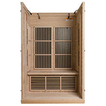Durasage 2-Person Carbon Infrared Sauna - Canadian Hemlock Wooden Sauna - 1700 Watts - Premium Stereo Sound Wood