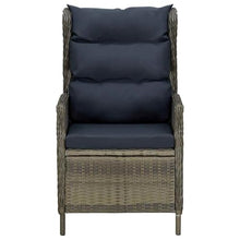 Kaorsrow Outdoor Recliner Chair, Adjustable Garden Lounge Chair with Cushions, Synthetic Poly Rattan Patio Seat for Backyard, Porch, and Deck, Brown and Black, 34.6 x 19.7 x 39.4 in