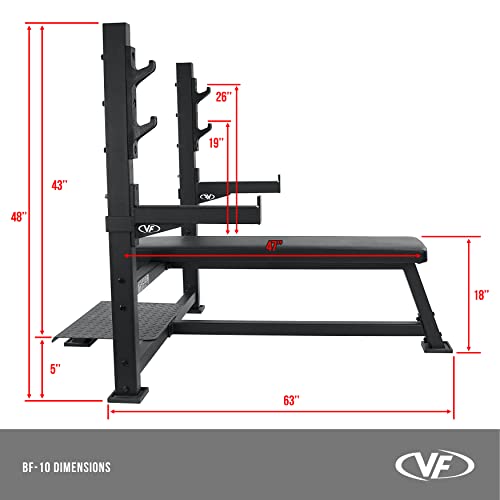 Valor Fitness Olympic Weight Bench Black