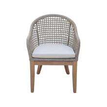 IC INTERNATIONAL CONCEPTS Set of Two Outdoor Teak Patio Dining Chairs with Cushions Natural