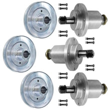Universal Mower Deck Spindle and Pulley Kit - 6-Piece Set Replacement for Part #461950 Compatible with Most Zero-Turn Mowers