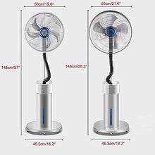 FAFACAI Large Standing Floor Fan, Misting Fan for Industrial 19.6in 21.6in, W/3-Speed/7500ml Water Tank, Wheel Easy Moving, for Jobsite Restaurant Camping Outdoor Misting Fan (18in)