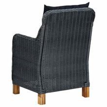 Molumvel 9 Piece Patio Dining Set, Outdoor Garden Furniture Table and 8 Chairs with Cushions, Dark Gray Poly Rattan