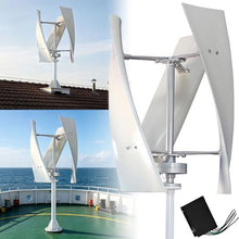 Vertical Axis Wind Turbine Kit,Vertical 3phase Wind Power Generator with Grid-Tied Controller,Light Wind Start,Low Noise & Low Vibration,Sturdy and Durable,Easy Installation 3000W-24V
