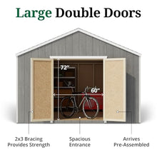 Little Cottage Co. 12x12 Value Gable Shed with Floor, Outdoor Wood Storage Do-It-Yourself Precut Kit