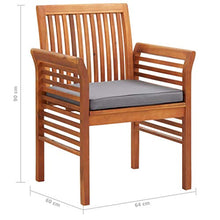 Molumvel 5 Piece Patio Dining Set - Solid Acacia Wood Furniture