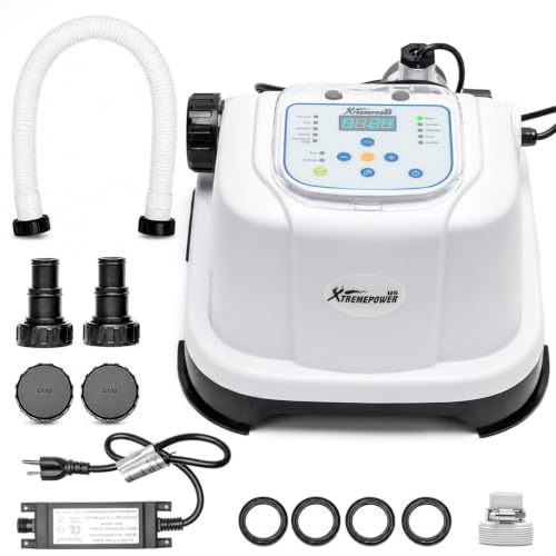 XtremepowerUS Salt Water Pool Chlorinator, Above Ground Salt Chlorine Generator System, Self-Cleaning Smart AI Chlorinator with LED Display, for Swimming Pools (10,000 Gallons)