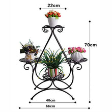 MIIKHI Plant Stands,I Flower Stand,Indoor Balcony Multi Storey Floor Standing Flower Pot Shelves Living Room Shelfnishings/Black