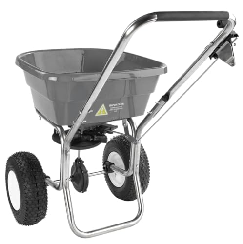 Smith 80 lbs. Stainless Steel Broadcast Wheeled Push Spreader, Model# SB80SL