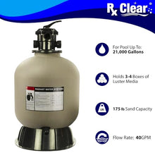 Rx Clear Radiant 19" Sand Filter w/Black Luster Balls (4 Boxes)