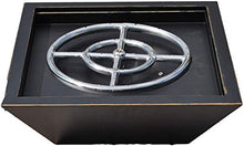 Custom Install Parts 18-Inch Rustic Black Square Fire Pit Bowl