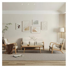 OUTIFUOSSR Modern Simple Solid Wood Fabric Sofa Chair Balcony Leisure Hotel Dining Living Room Home Decoration Стулья كراسي