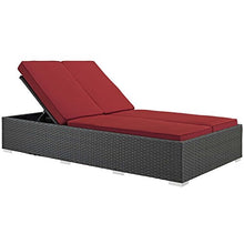 Modway EEI-1983-CHC-RED Outdoor Patio Sunbrella Double Chaise, Chocolate Red