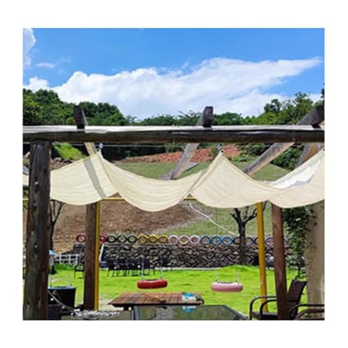HOFUNTRE Retractable Wave Canopy Pergola Cover，pergola Shade Cover Retractable，Wave Sunshade Net，Fine Workmanship, Effective Sun Protection, Comfortable Outdoor Experience(W:1.5m/4.92ft*L:13m/42.5ft)