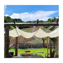 HOFUNTRE Retractable Wave Canopy Pergola Cover，pergola Shade Cover Retractable，Wave Sunshade Net，Fine Workmanship, Effective Sun Protection, Comfortable Outdoor Experience(W:3m/9.84ft*L:14m/46ft)