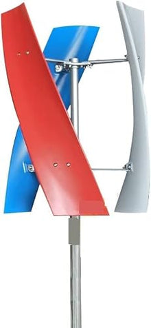 CHRISK Wind Turbine Generator, Energy Wind Turbine 9000W Vertical Turbine Permanent Magnetic Levitation 12V 24V 48V 220V with MPPT Controller,220V