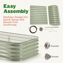 Epic Gardening 5-in-1 Modular Galvanized Raised Garden Bed Kit, 29" Tall Food-Safe Metal Planter Box, Large Raised Garden Beds Outdoor for Vegetables, Flowers, Herbs & Fruits - Mist Green